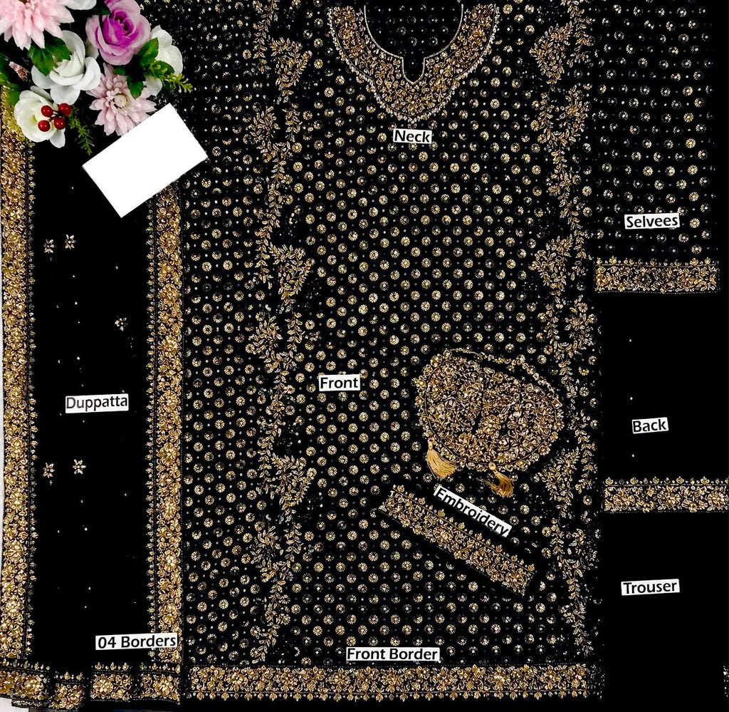 Haris Shakeel Addawork Formal Wedding Collection-BLACK