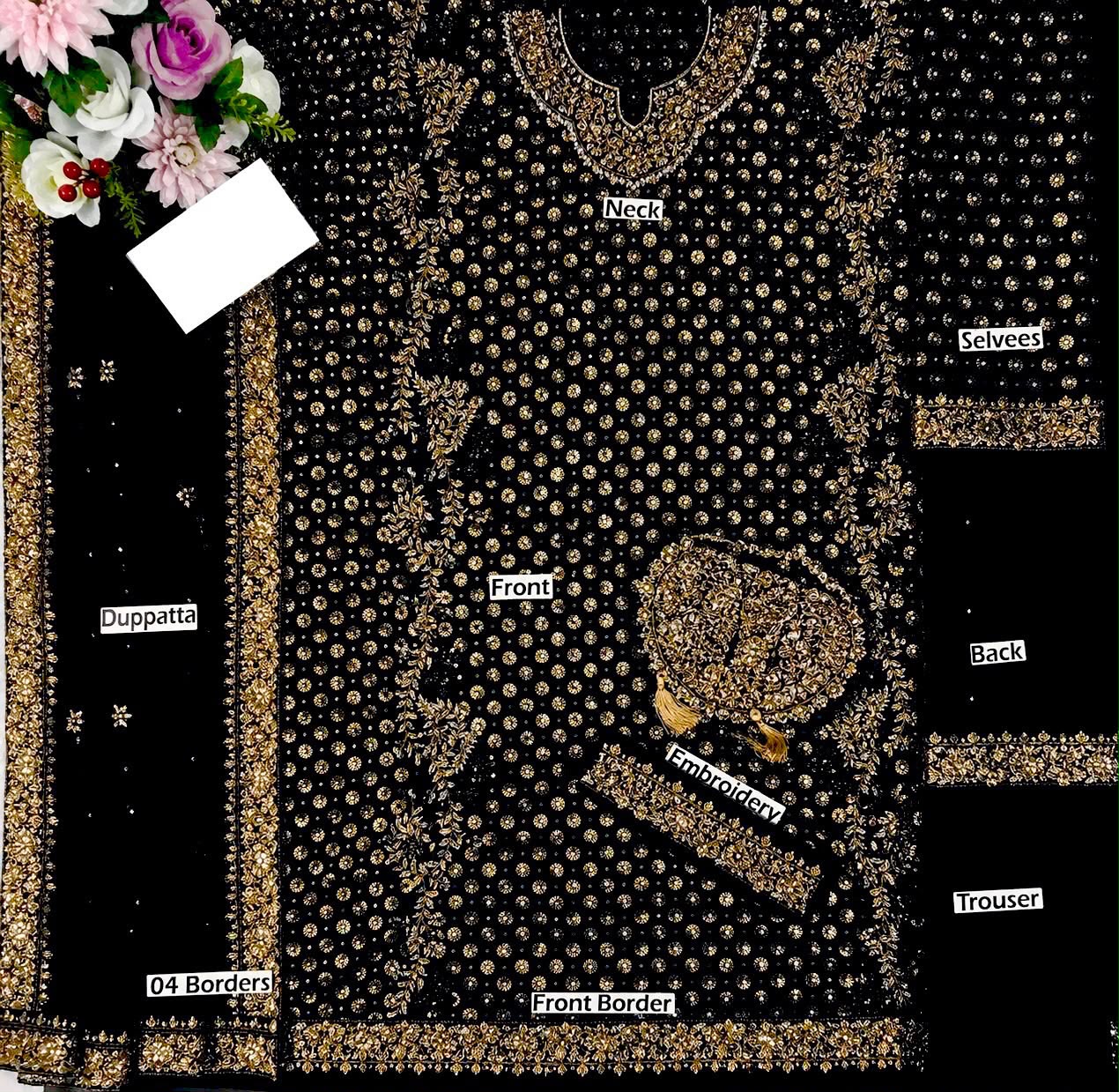 Haris Shakeel Addawork Formal Wedding Collection-BLACK