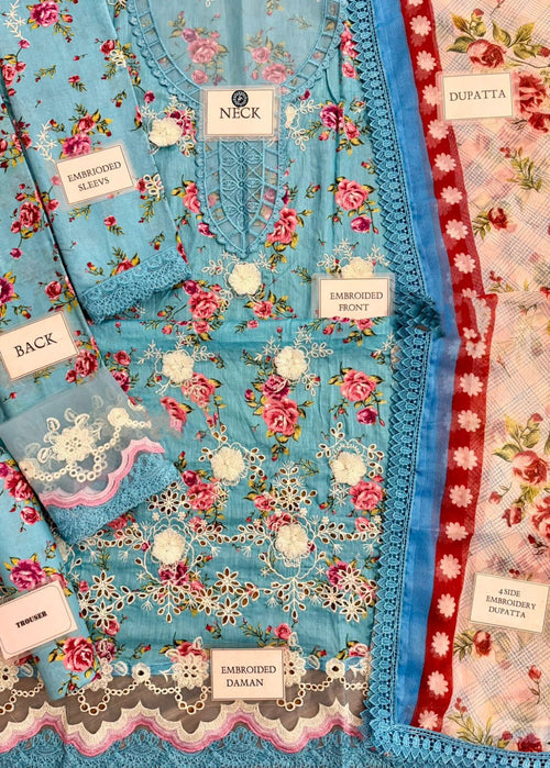 ANEELIES LAWN COLLECTION BLUE