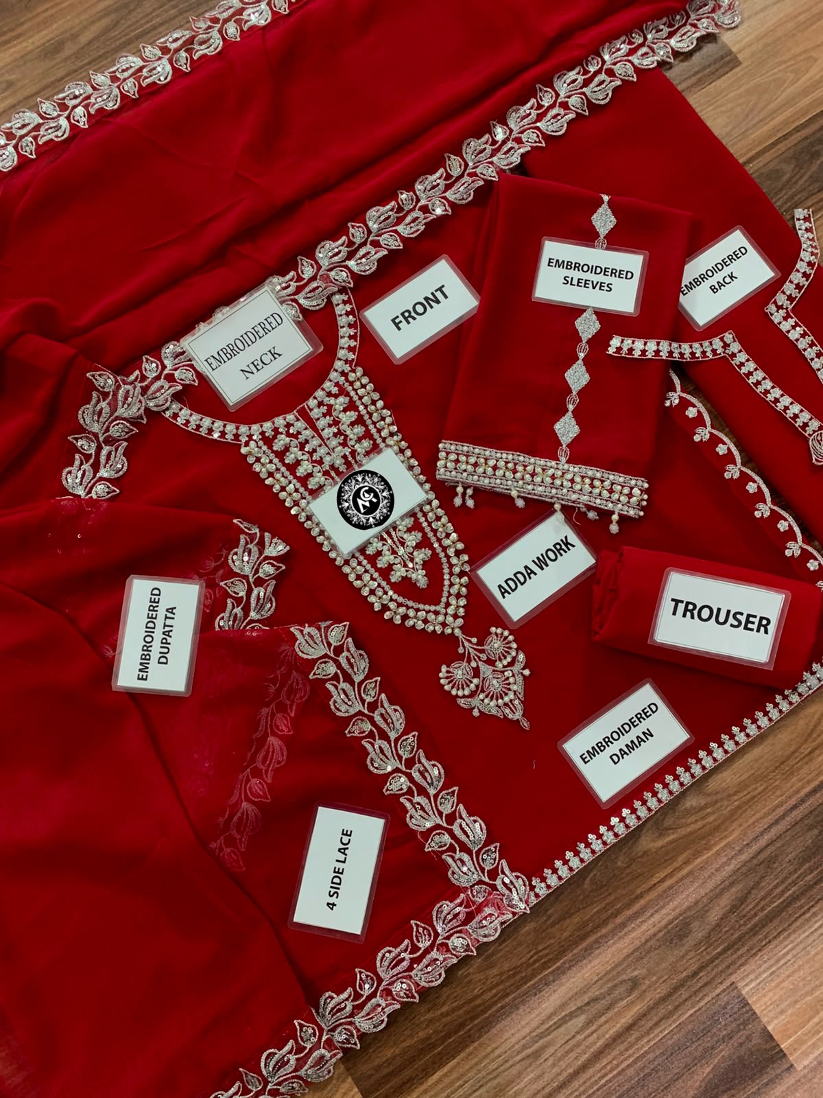Baroque Embroided unstich 3pcs suit
