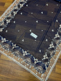 Aneelas Unsticthed Heavy Embroidered Velvet Micro 9000 & Chiffon