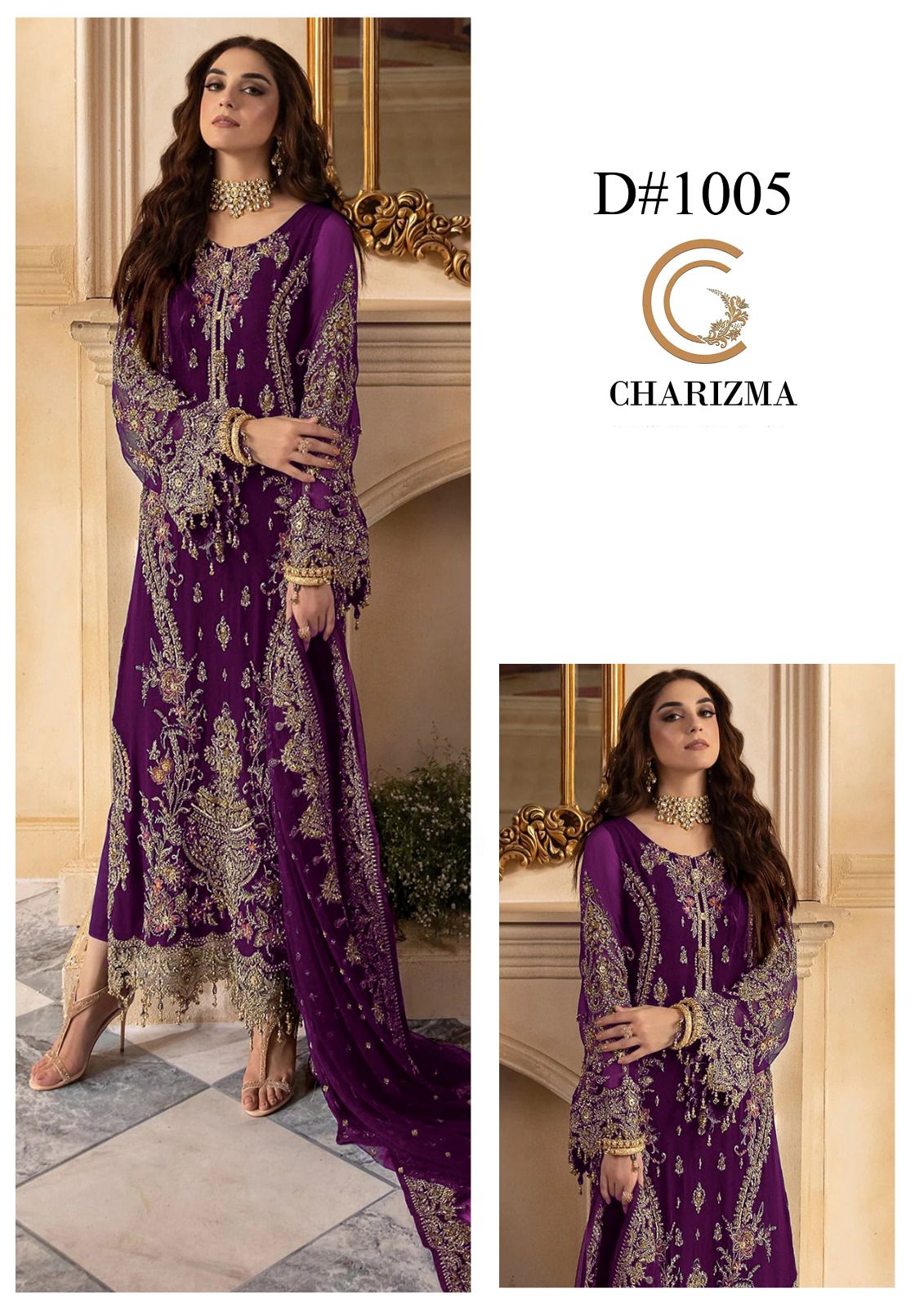 Charizma Premium Chiffon Dress((Unsticthed)