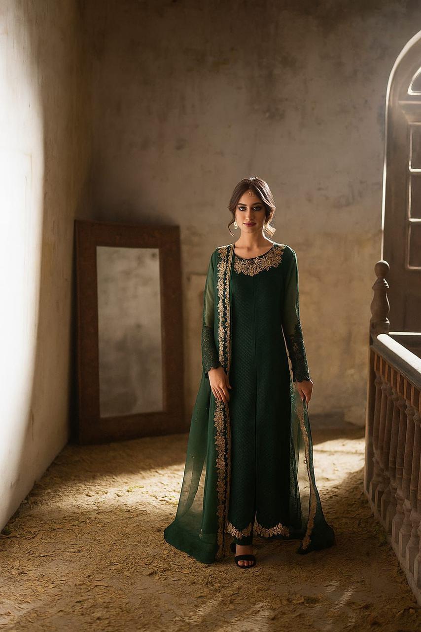 Azure Chiffon Embroidered Unstitched Collection