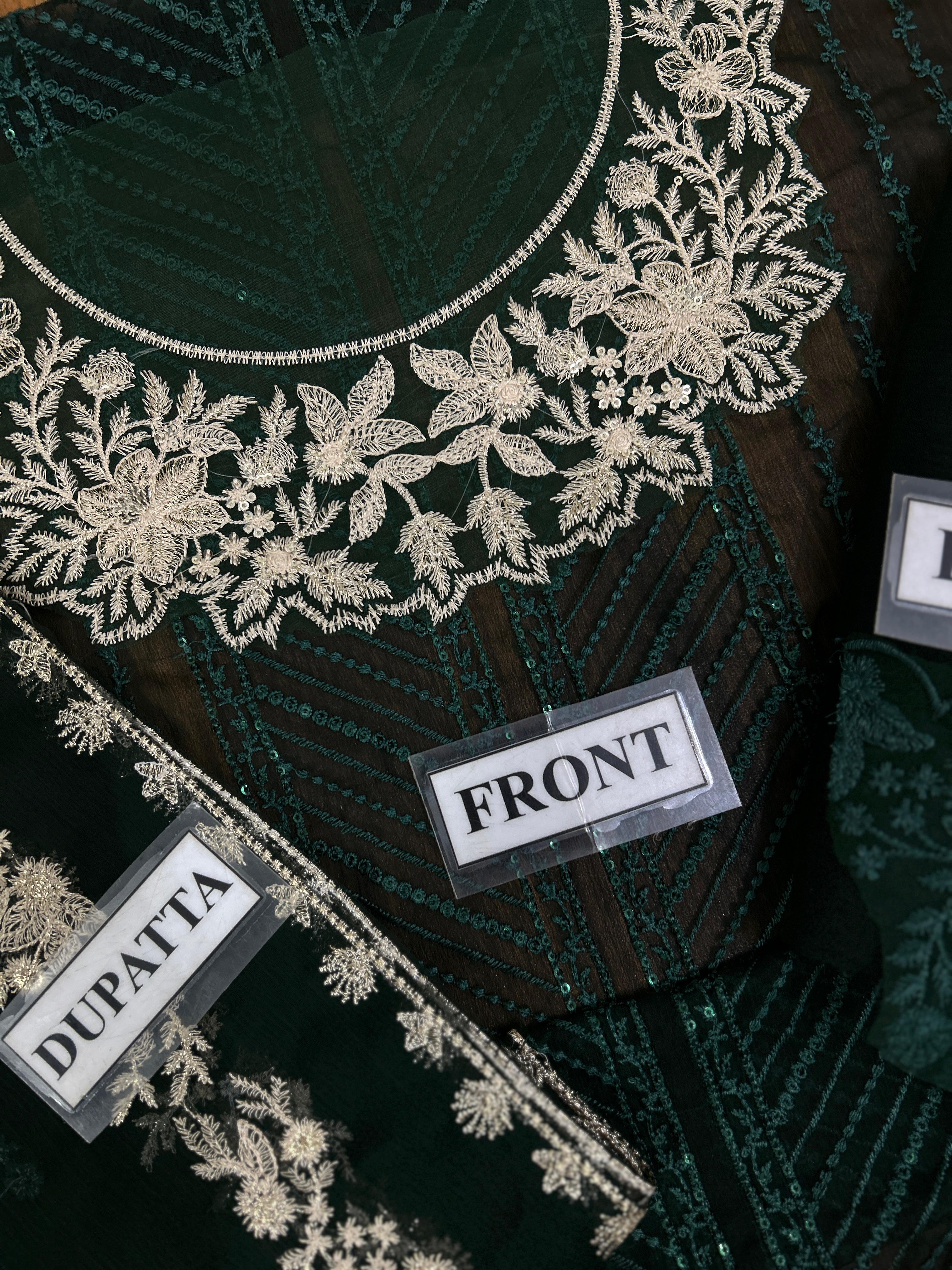 Azure Chiffon Embroidered Unstitched Collection
