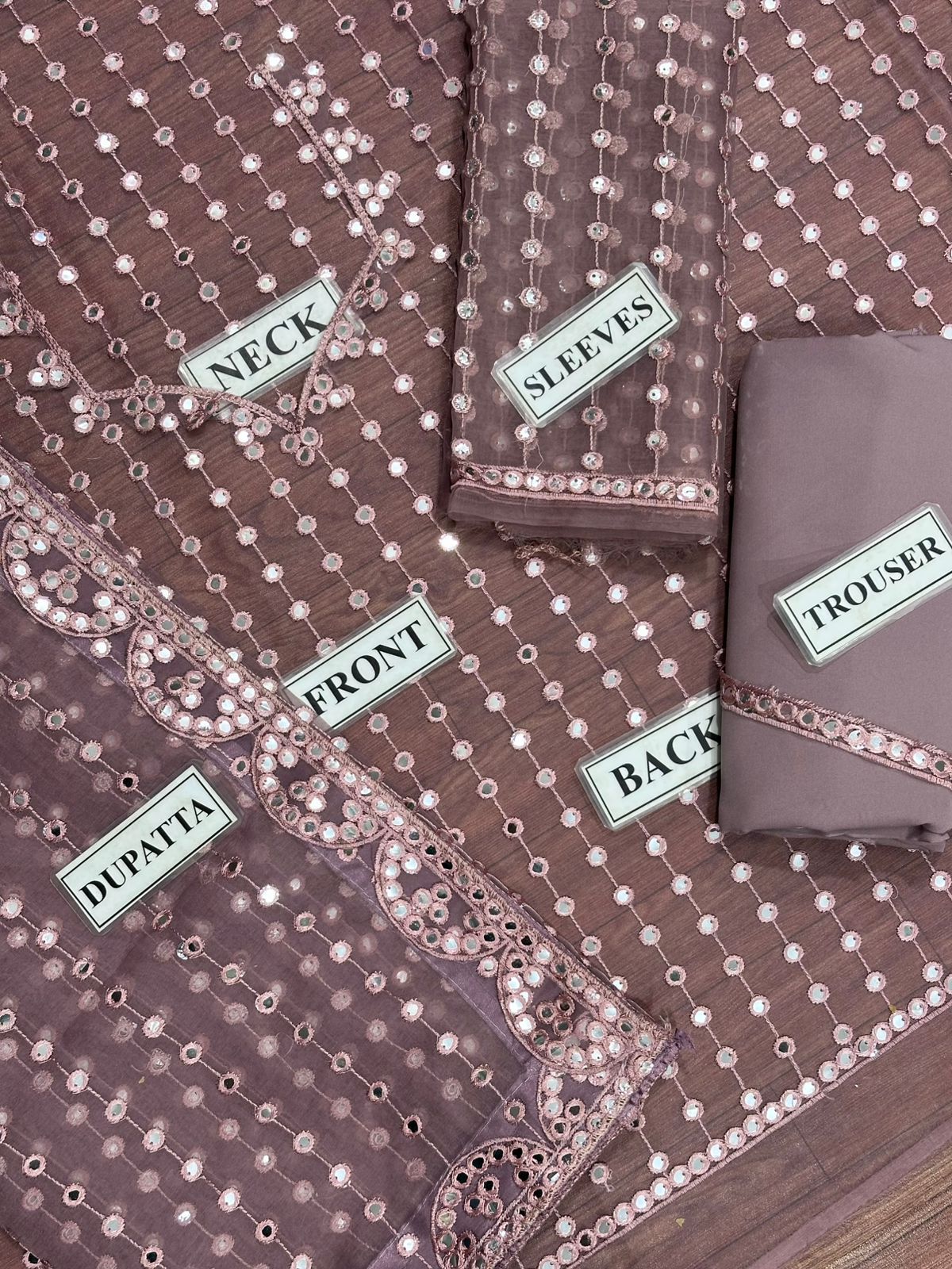 LXM Organza suit with Malai Trouser