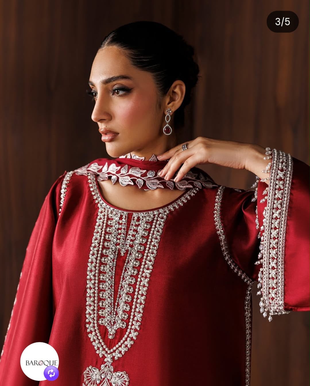 Baroque Embroided unstich 3pcs suit