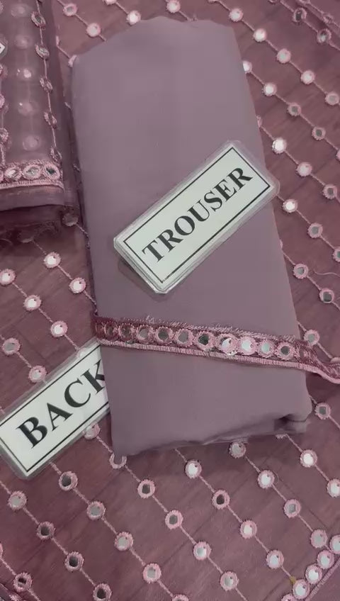 LXM Organza suit with Malai Trouser